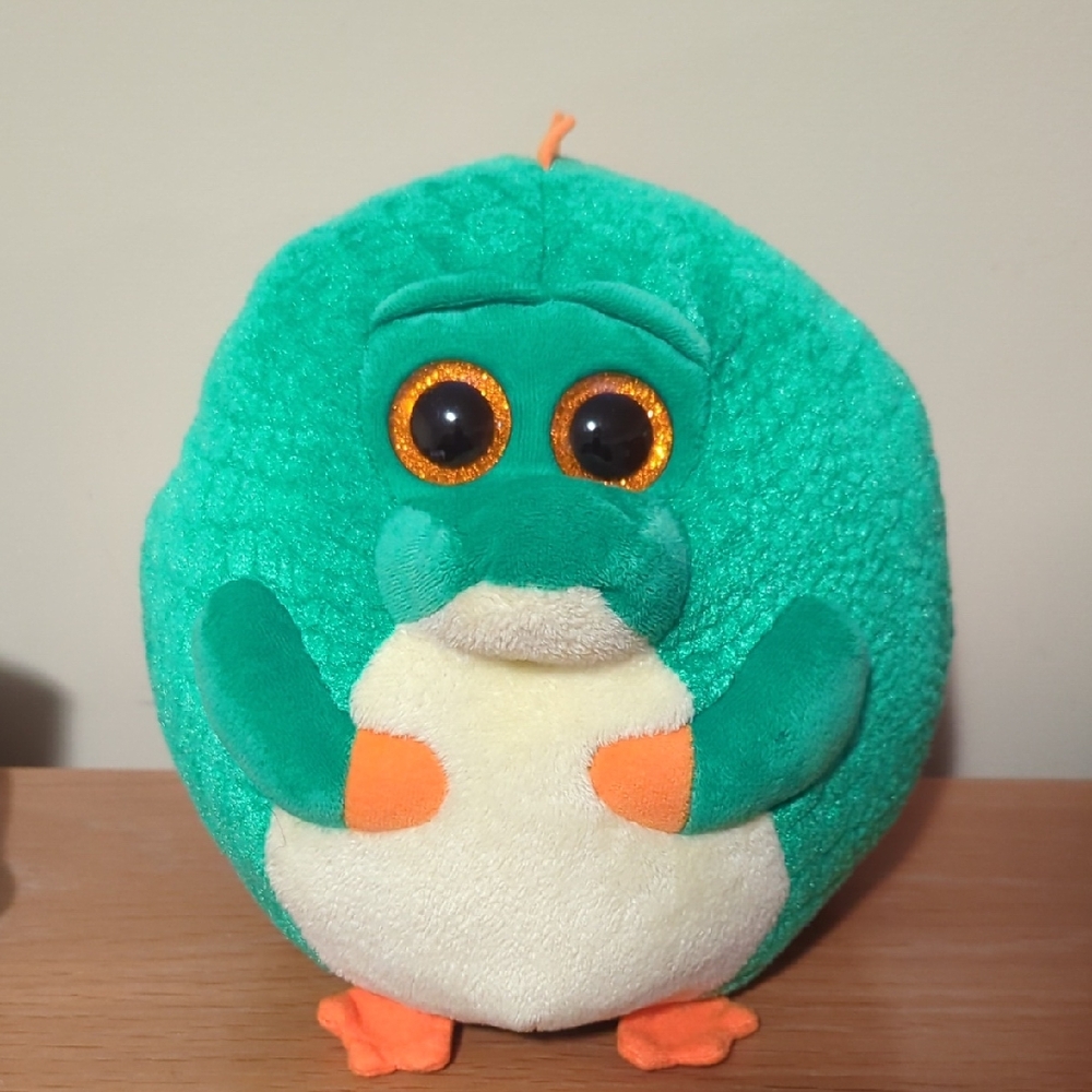 Ty Beanie Ballz Bayou The Green Alligator Ball